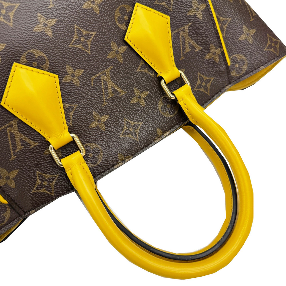 Louis Vuitton yellow handbag Phoenix shoulder Monogram daily bag brown canvas - Picture 9 of 11